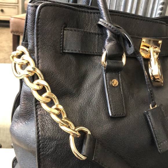 Black leather Michael Kors bag price as is for bag. Org. $495 - Picture 4 of 11